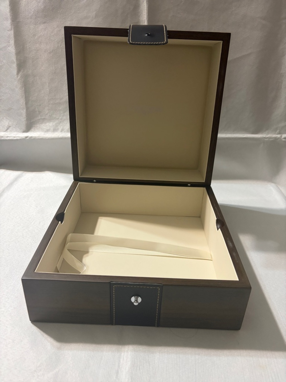 Longines Dark Wood Watch Box with Cream Interior